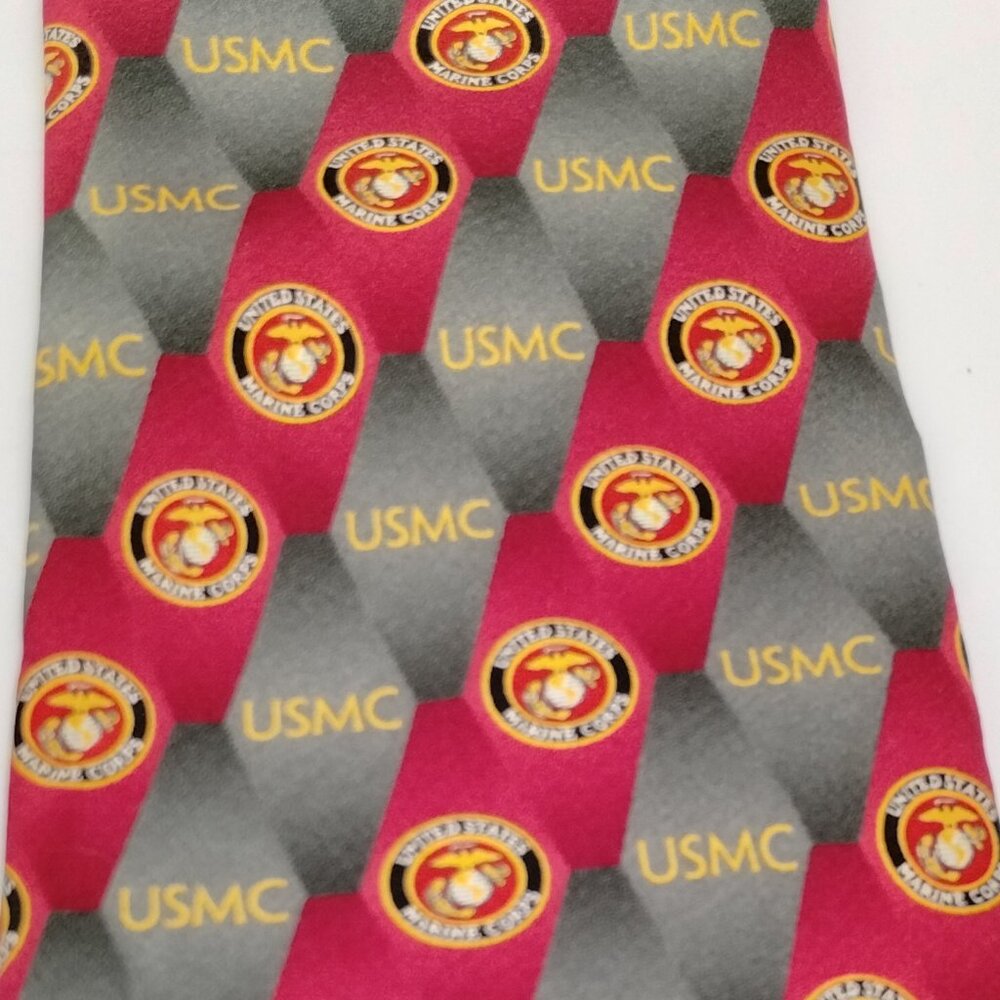 Eagles Wings USMC Silk Tie - Picture 3 of 7